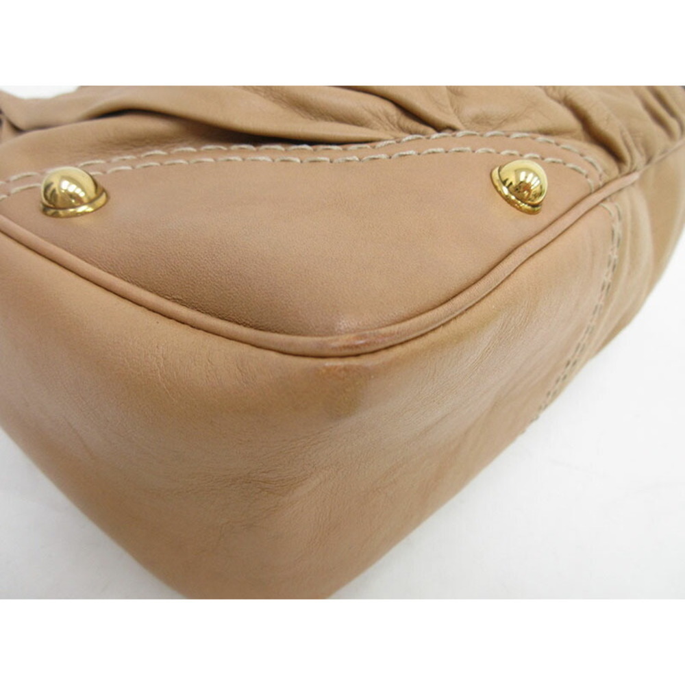 GUCCI Shoulder Bag Camel Brown Leather - Picture 5 of 10